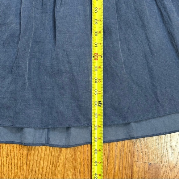 ULLA JOHNSON Olivia Off-the-Shoulder Tiered Ruffle Chambray Denim Linen Dress 2 - Picture 15 of 17